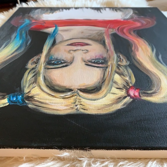 Harley Quinn original painting Bat Man - Picture 8 of 9